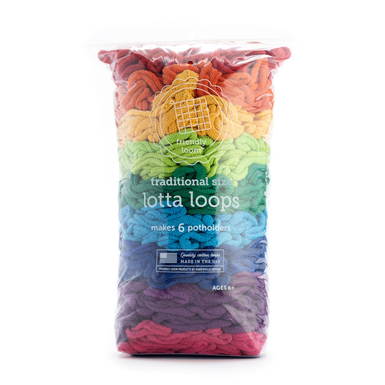 7 Traditional Size LOTTA LOOPS - Rainbow